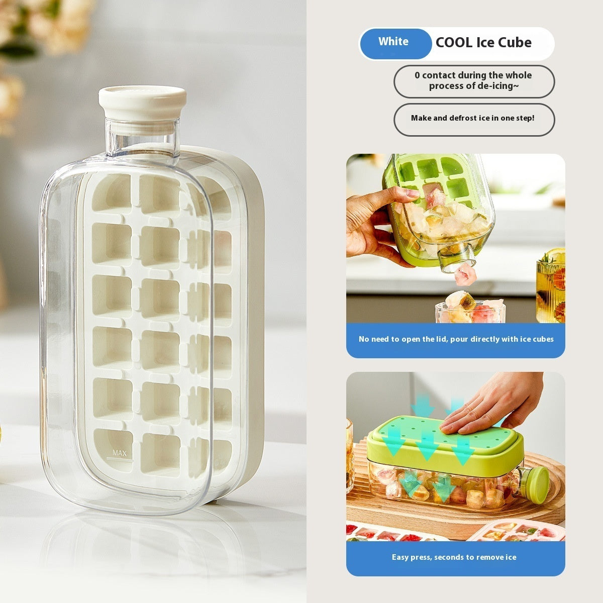 One-Click Molding Cooling Cup,Instant Ice Maker,,Straw Included,Curling Mold,Portable & Stylish Chilled Drink