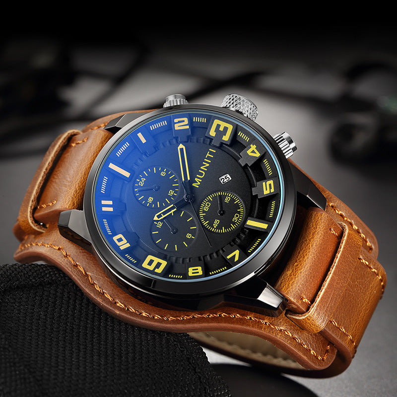 MUNITI Brand Watch Quartz Watch Belt Waterproof Sports