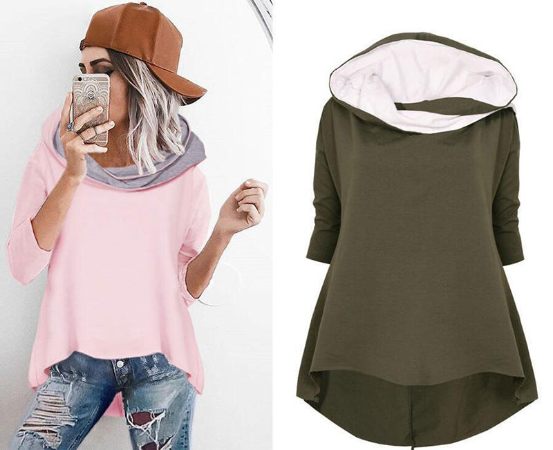 Stitching irregular hoodie