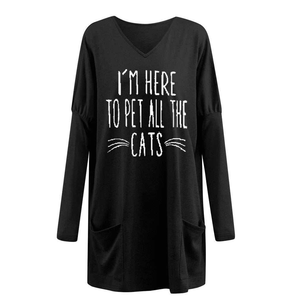 V-neck Sweatshirt Loose Tops