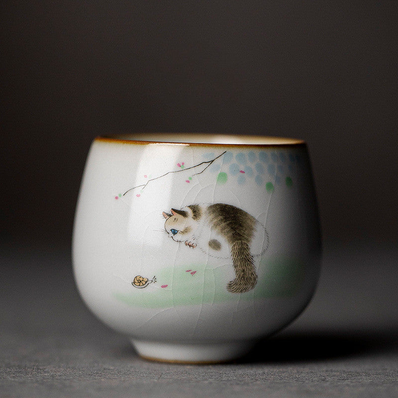 Ru Kiln Tea Cup Master Cup Ceramic Tea Cup