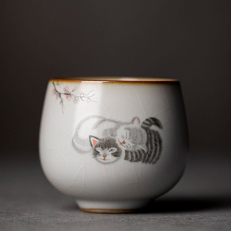 Ru Kiln Tea Cup Master Cup Ceramic Tea Cup