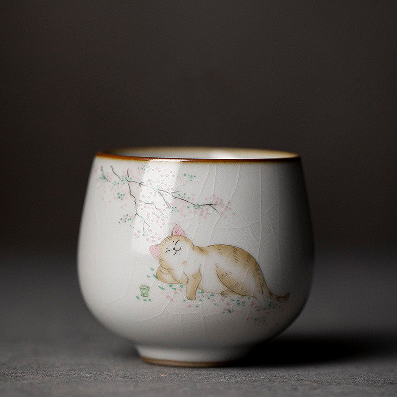 Ru Kiln Tea Cup Master Cup Ceramic Tea Cup