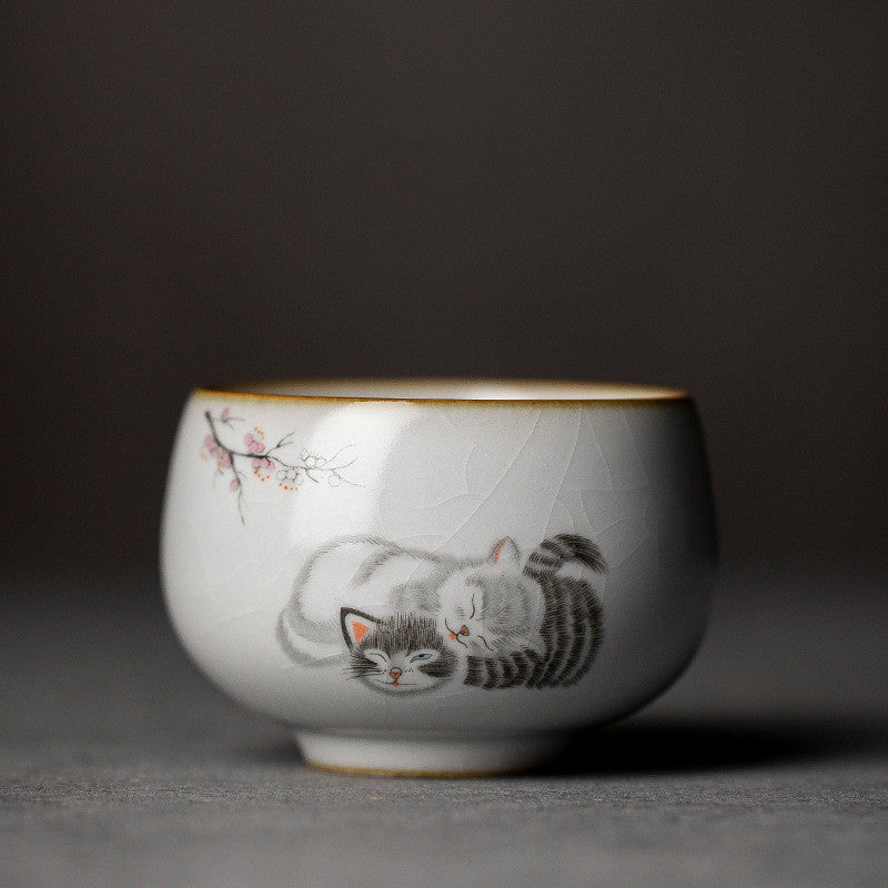 Ru Kiln Tea Cup Master Cup Ceramic Tea Cup