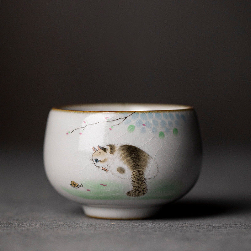 Ru Kiln Tea Cup Master Cup Ceramic Tea Cup