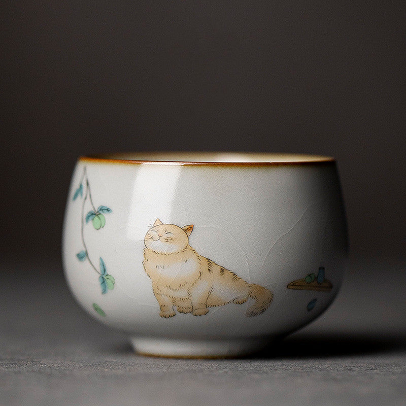 Ru Kiln Tea Cup Master Cup Ceramic Tea Cup