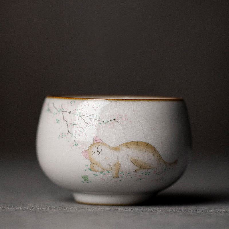 Ru Kiln Tea Cup Master Cup Ceramic Tea Cup