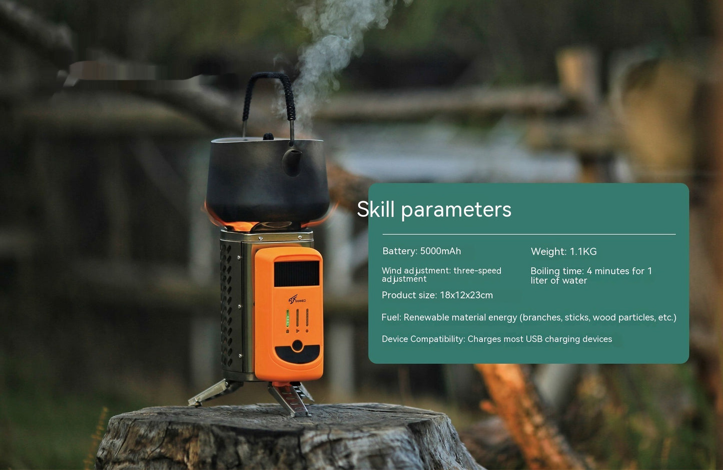 Thermal Power Generation Folding Camping Stove