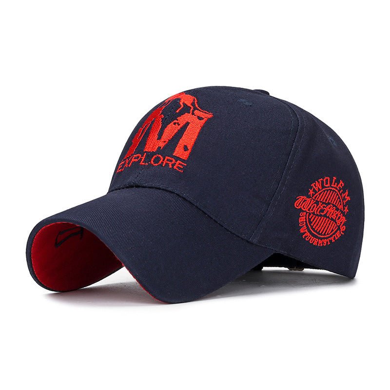 Embroidered M Wolf Baseball Spring Casual Men And Women