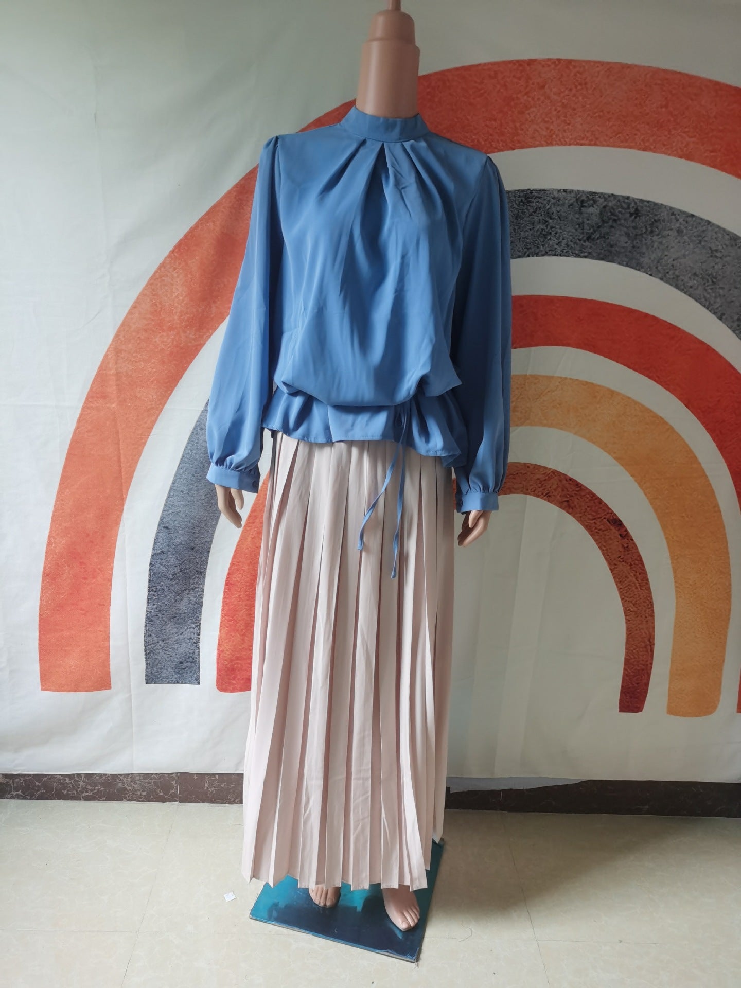 Pleated Skirt Suit Middle East