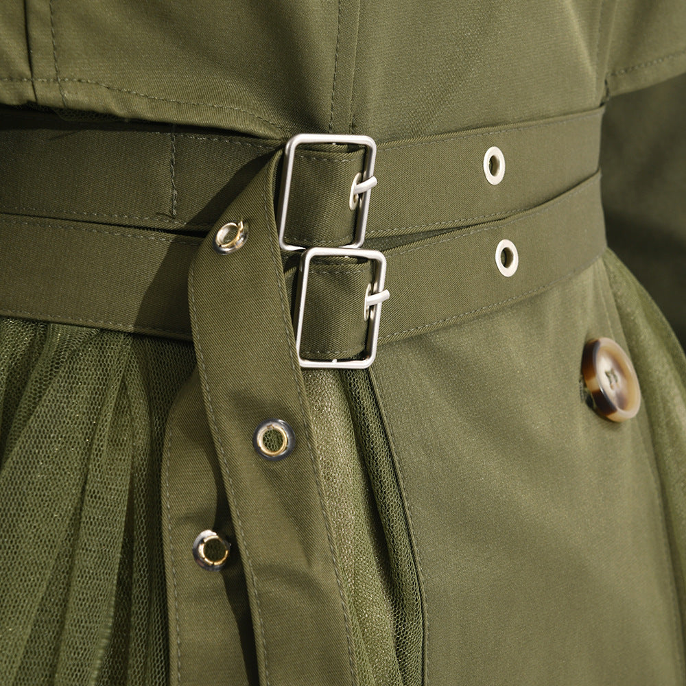 "K-Chic Mesh Greenery Windbreaker"
