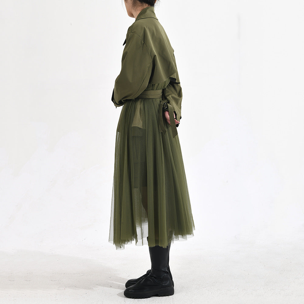 "K-Chic Mesh Greenery Windbreaker"