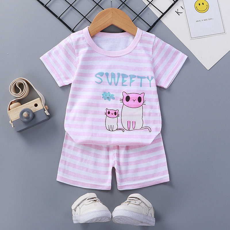 Children's Short Sleeve Shorts Suit