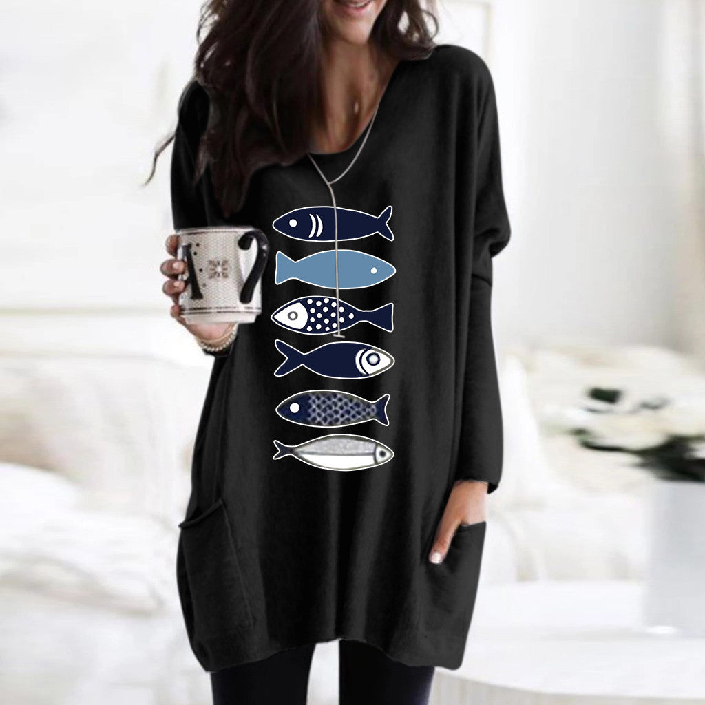 V-neck Sweatshirt Loose Tops
