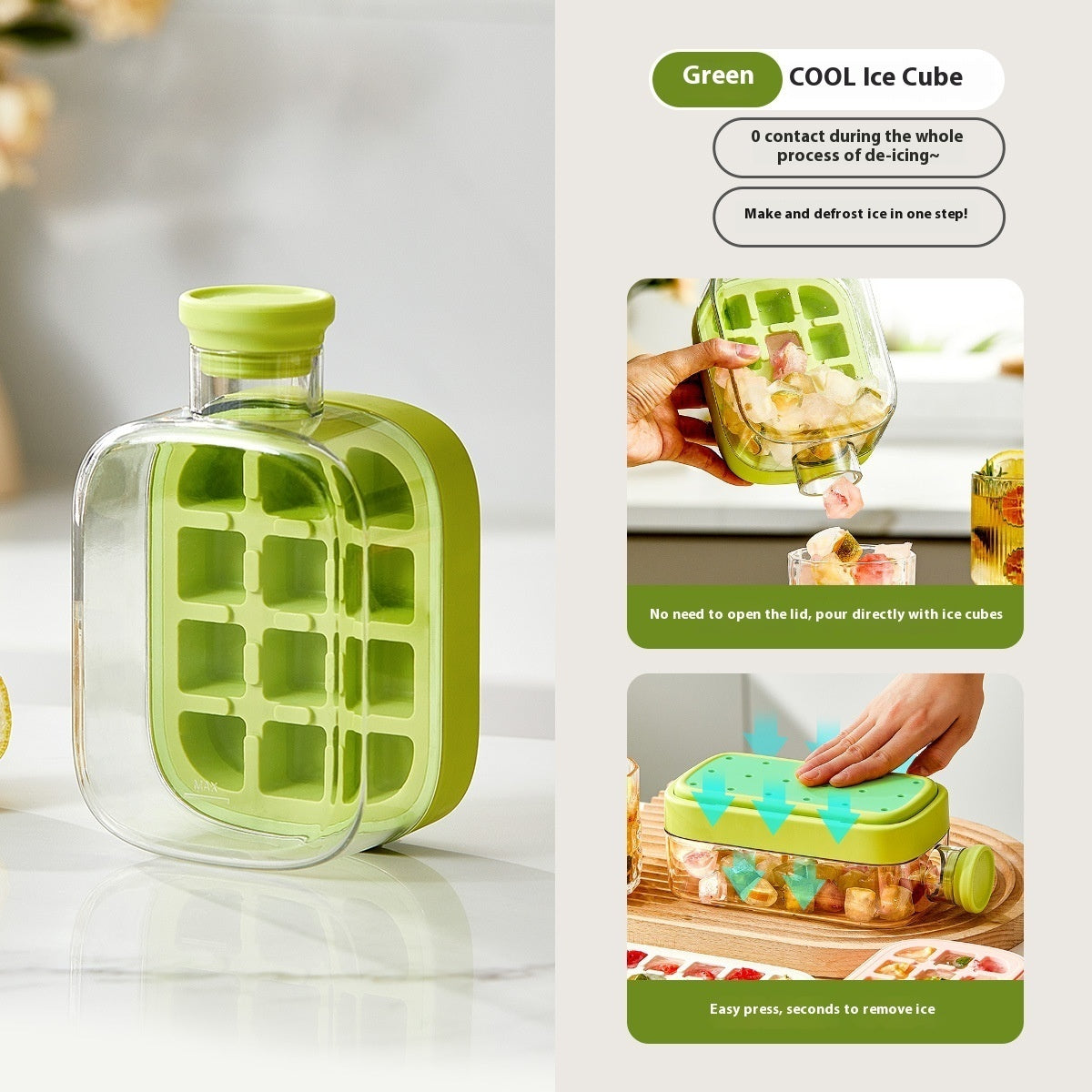 One-Click Molding Cooling Cup,Instant Ice Maker,,Straw Included,Curling Mold,Portable & Stylish Chilled Drink