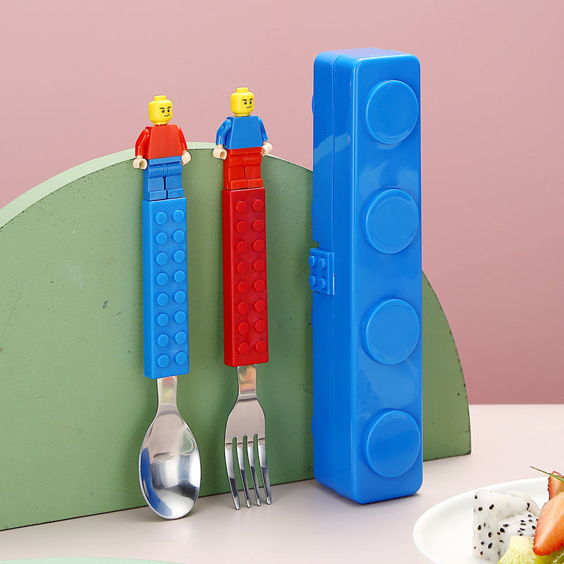 Creative Baby Stainless Steel Tableware Portable Spork Suit