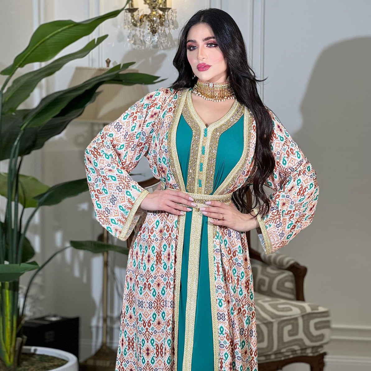Muslim Clothing Robe Two-piece Set