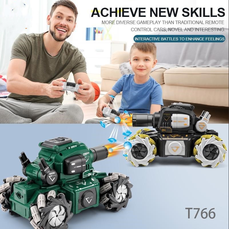 Remote Control Tank Fire-breathing Water Bomb Camouflage Chariot Toy