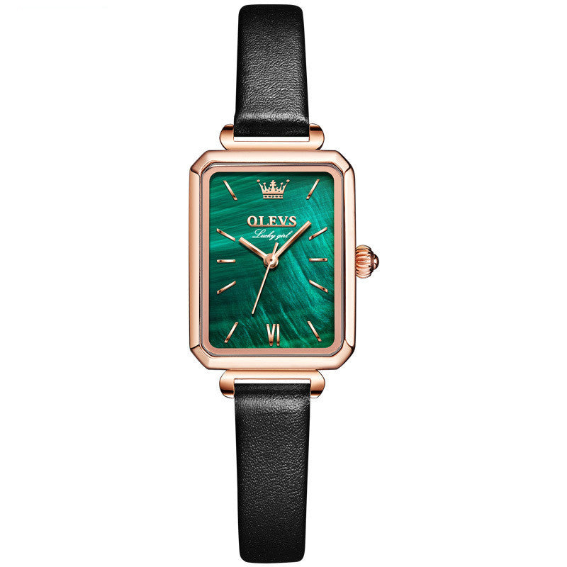Oris OLEVS Brand Watch Small Green Watch Waterproof Belt Ladies Watch Women