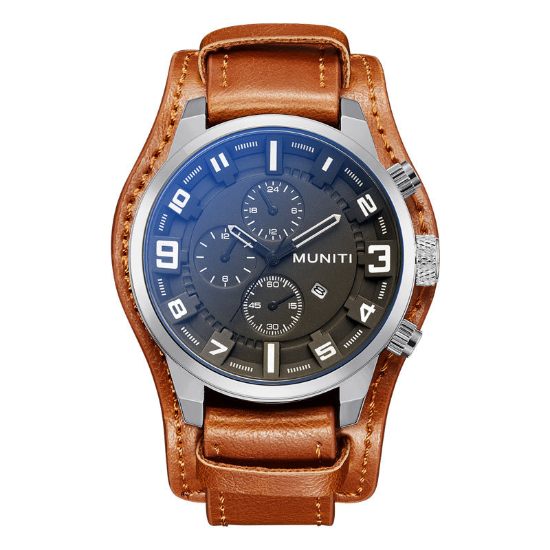 MUNITI Brand Watch Quartz Watch Belt Waterproof Sports
