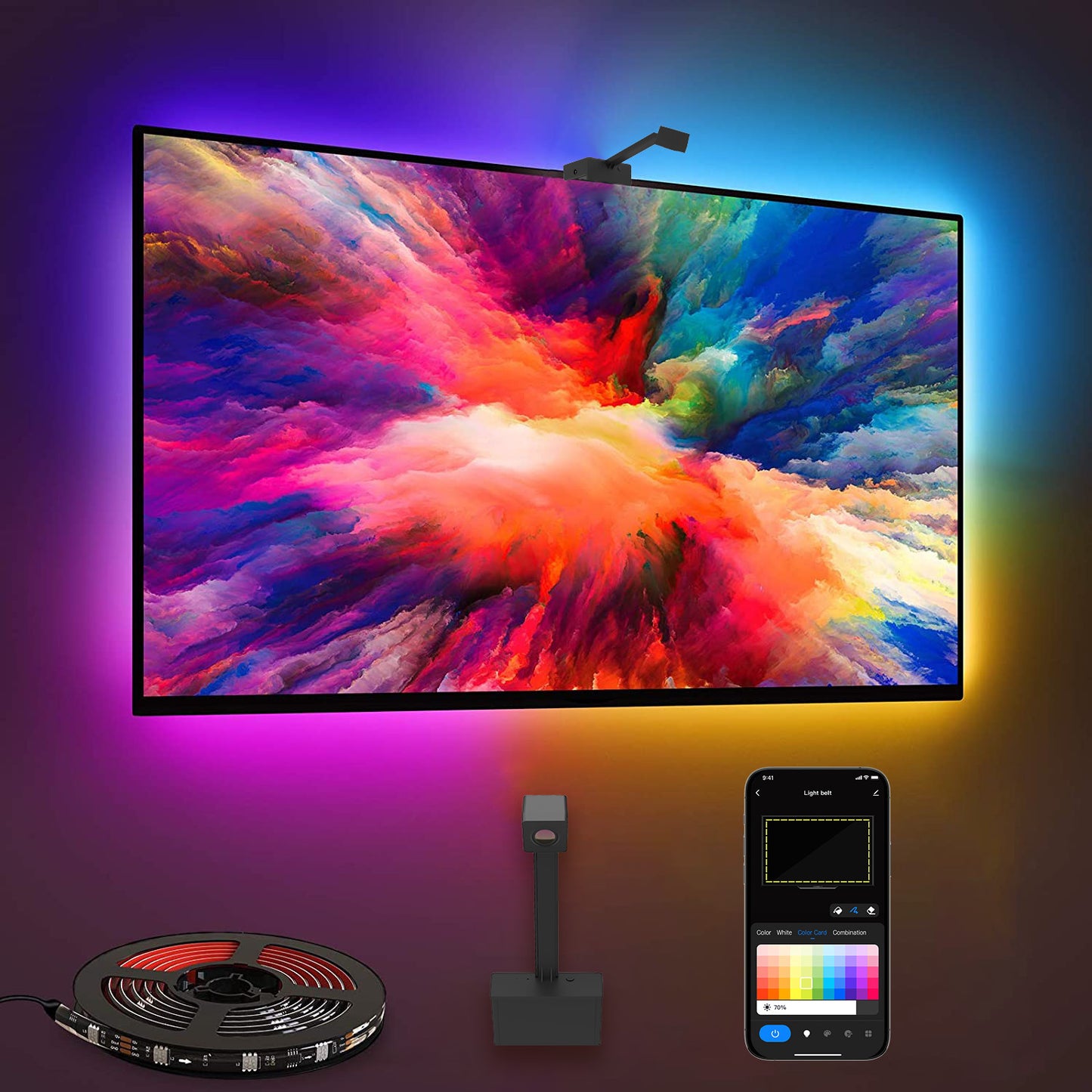 Graffiti WIFI TV Synchronous Light With Camera