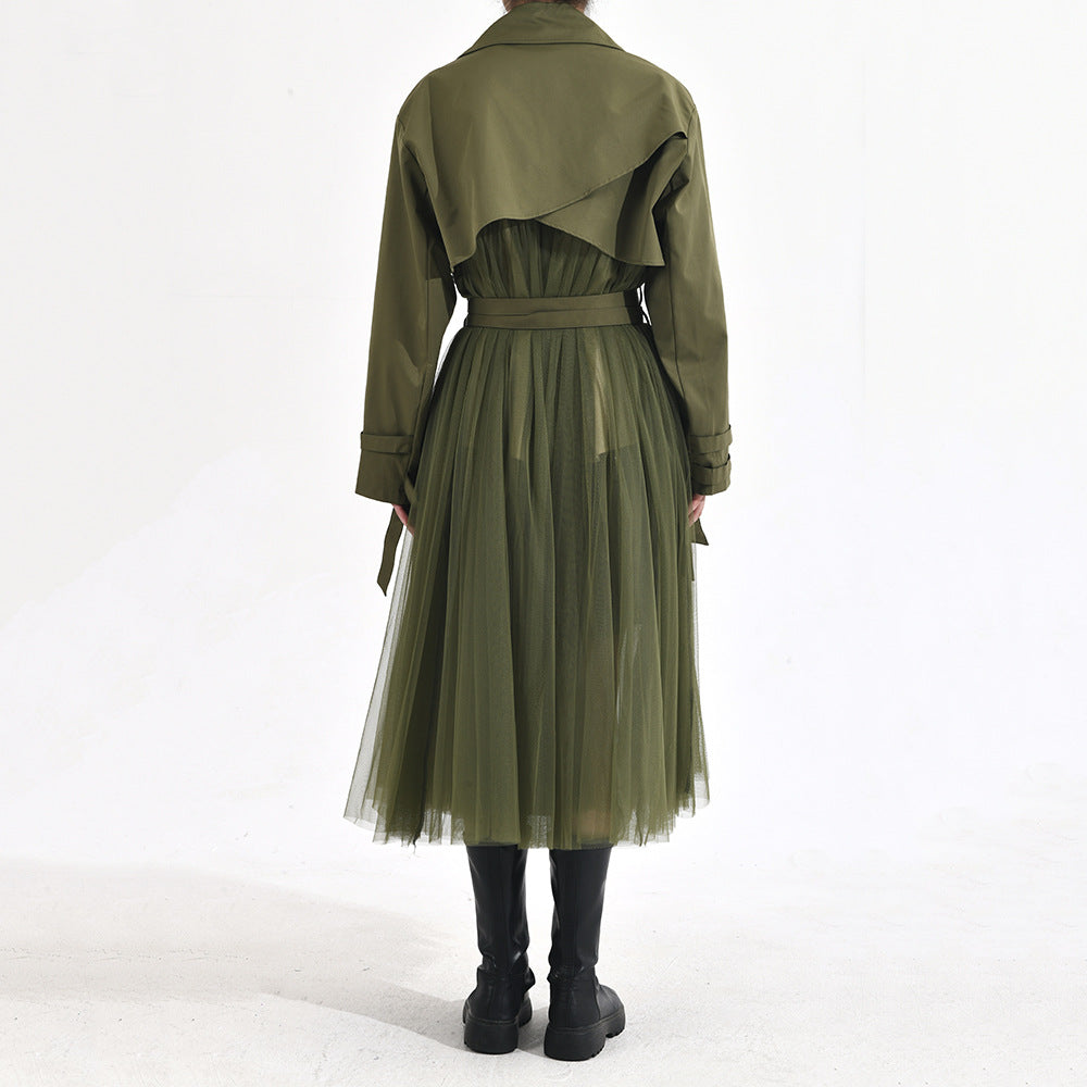 "K-Chic Mesh Greenery Windbreaker"