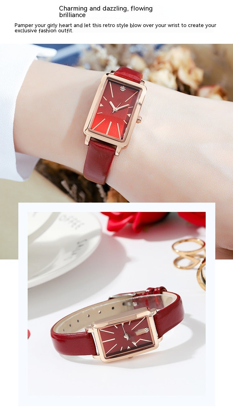 "Vintage Square Chic Women's Timepiece"