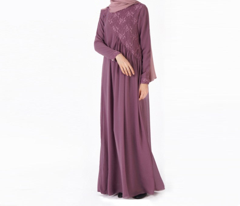 Long Sleeve Chiffon Dress