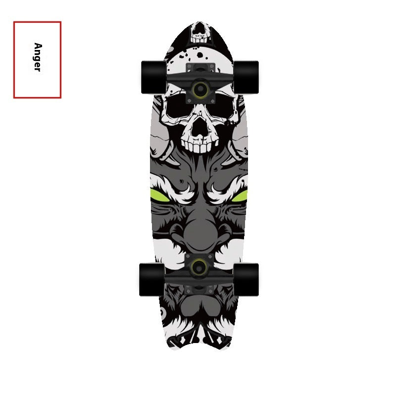 Single Warped Brush Street Board Fishtail Skateboard Maple Scooter Board Surfboard
