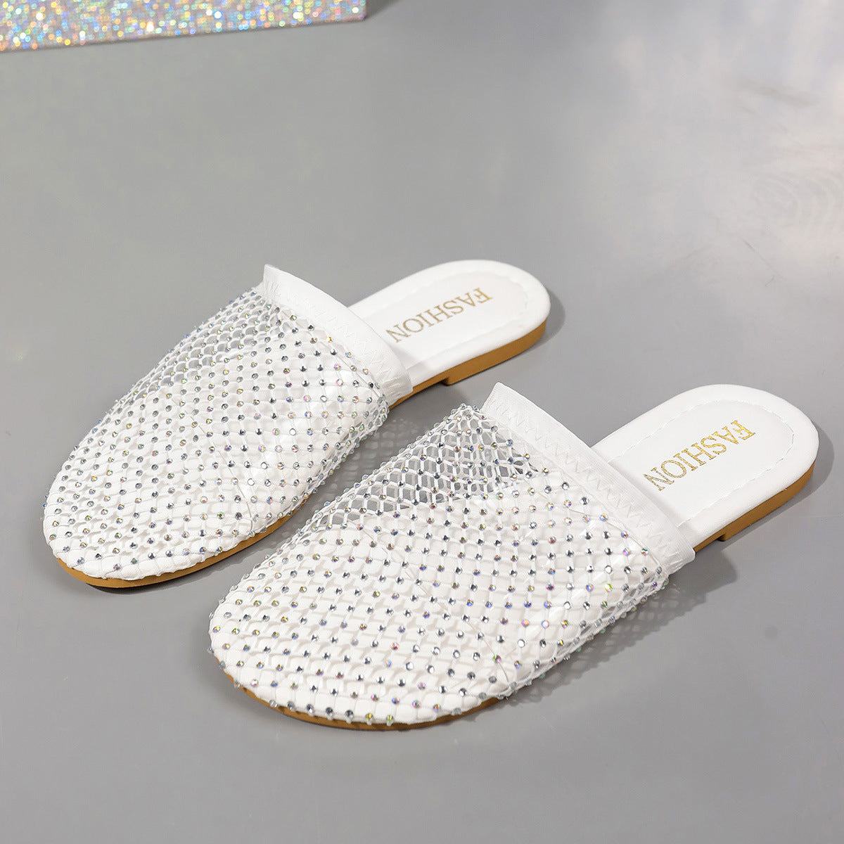 Hollow-toe Transparent Sandals With Rhinestones Summer Fashion sandal