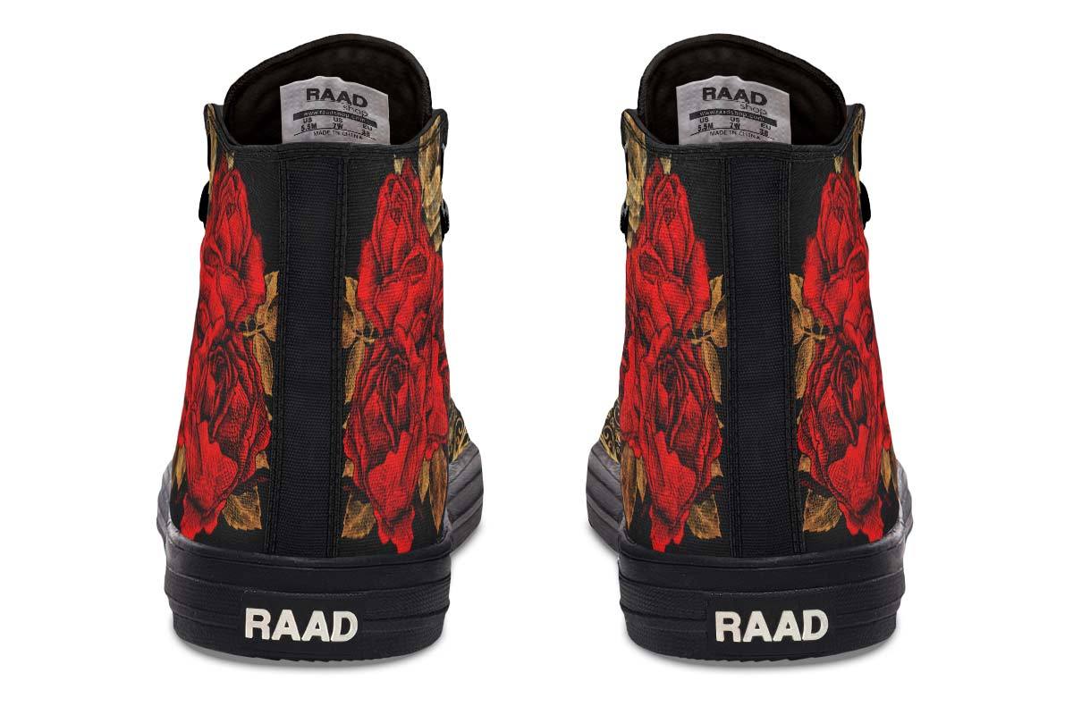 Color Printing High-top Canvas Shoes
