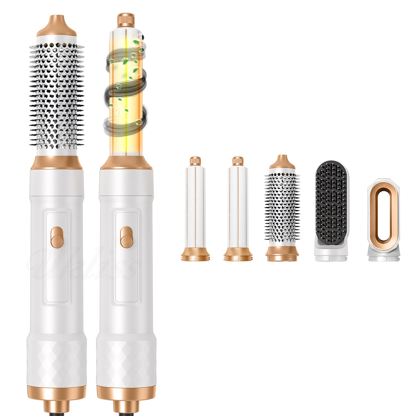 Five-in-one Hot Air Comb Multi-function Anion Blowing Combs Automatic Curler Straight Hair Dryer