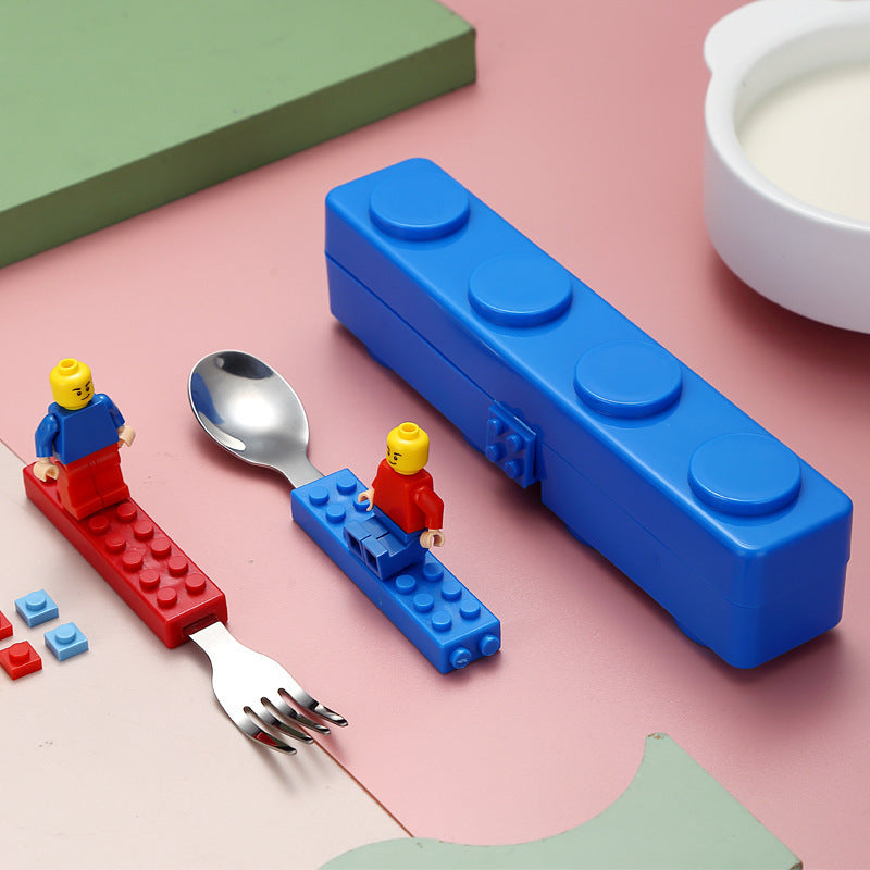 Creative Baby Stainless Steel Tableware Portable Spork Suit