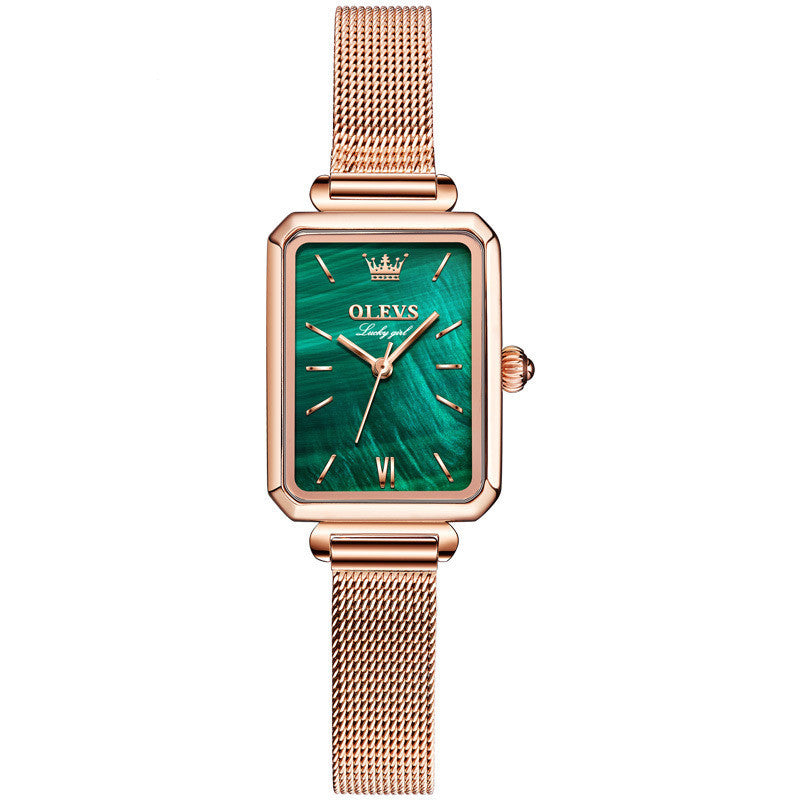 Oris OLEVS Brand Watch Small Green Watch Waterproof Belt Ladies Watch Women