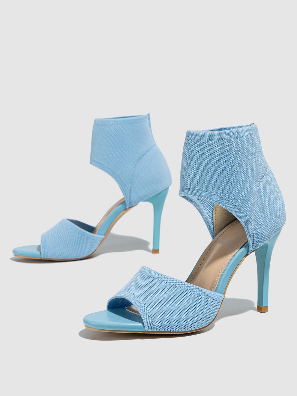 High Heel Knitted Stretch Roman Stiletto Heels