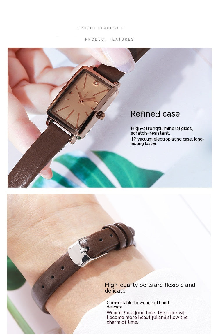 "Vintage Square Chic Women's Timepiece"