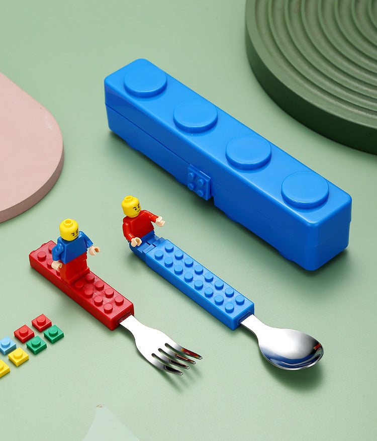 Creative Baby Stainless Steel Tableware Portable Spork Suit