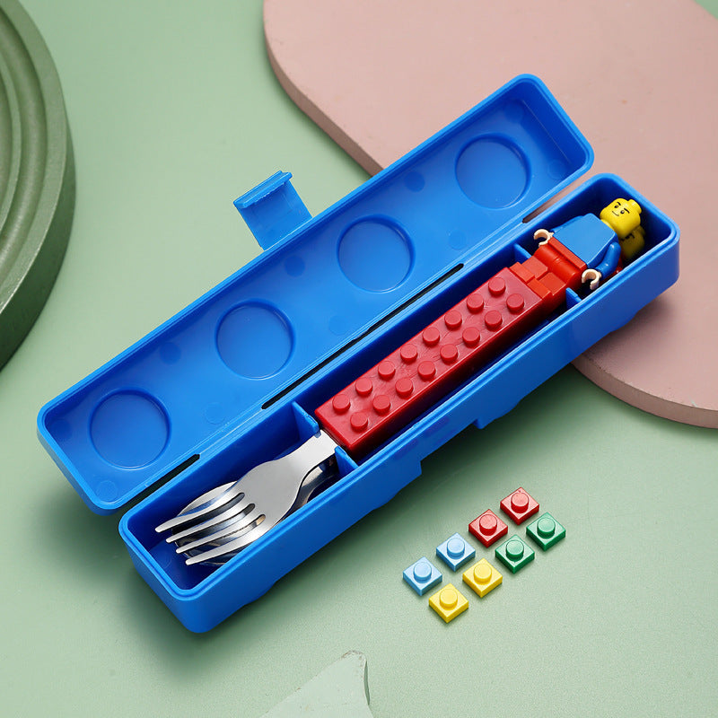 Creative Baby Stainless Steel Tableware Portable Spork Suit