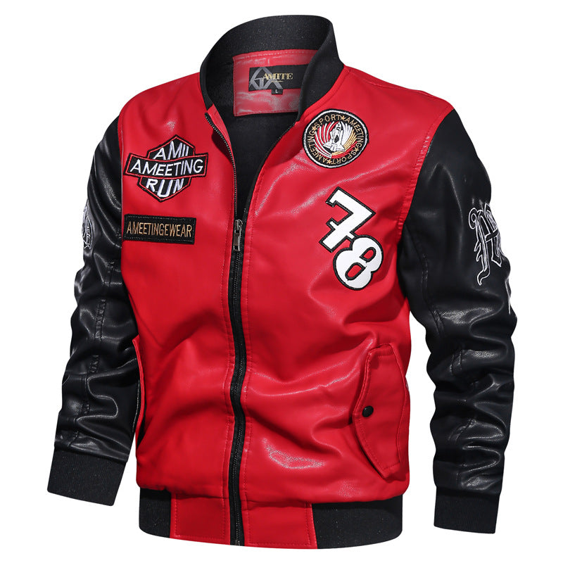 Men's Pu Jacket European And American Motorcycle Clothing Modern