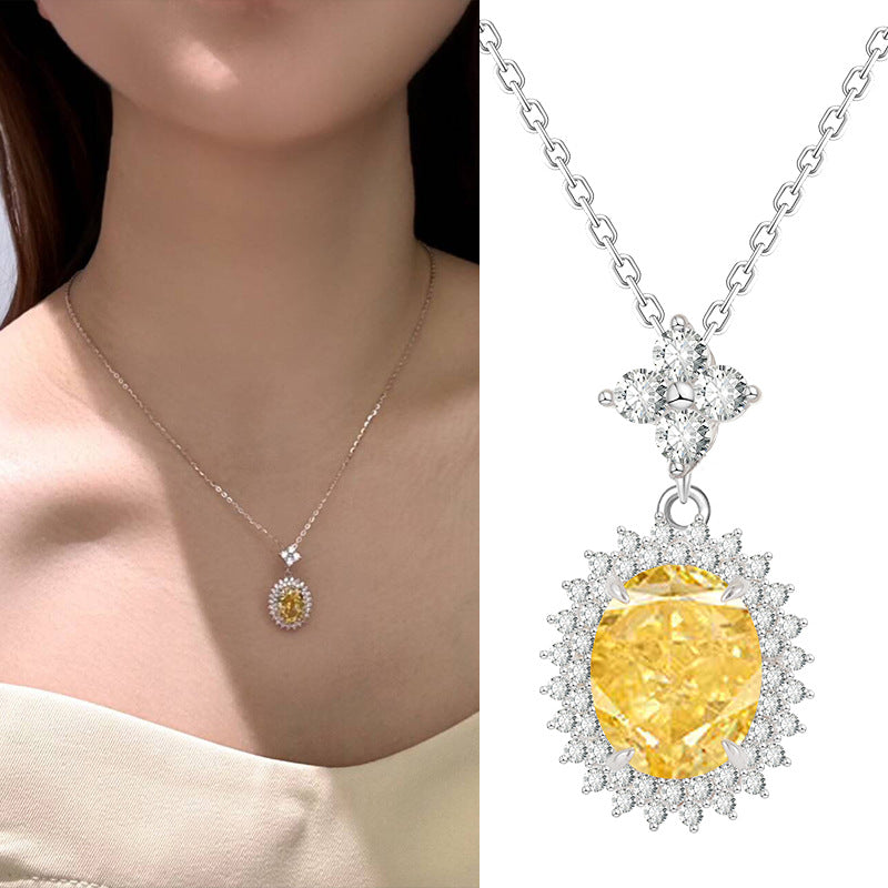 S925 Sterling Silver Necklace Light Luxury