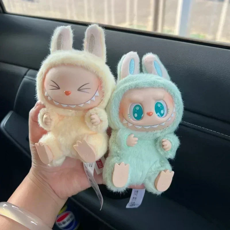 For Labubu The Monsters Doll Blind Box Heart-Moving Macaron Mokoko Anime Figures Guess Bag Hanging Pendant Xmas Birthday Gift