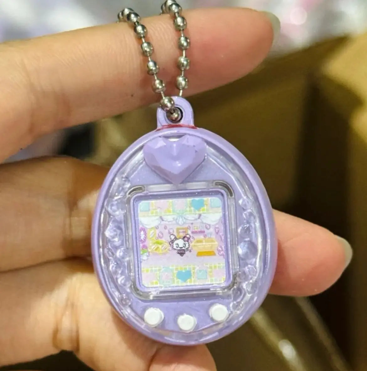 New Bandai - 4th Tamagotchi Miniature Pendant Angel White Gift Defective Bulk