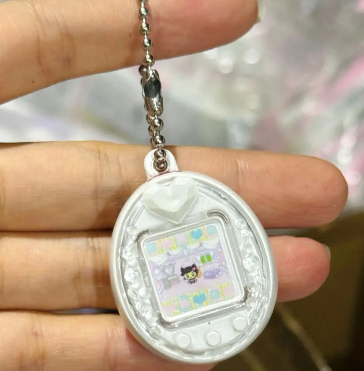 New Bandai - 4th Tamagotchi Miniature Pendant Angel White Gift Defective Bulk
