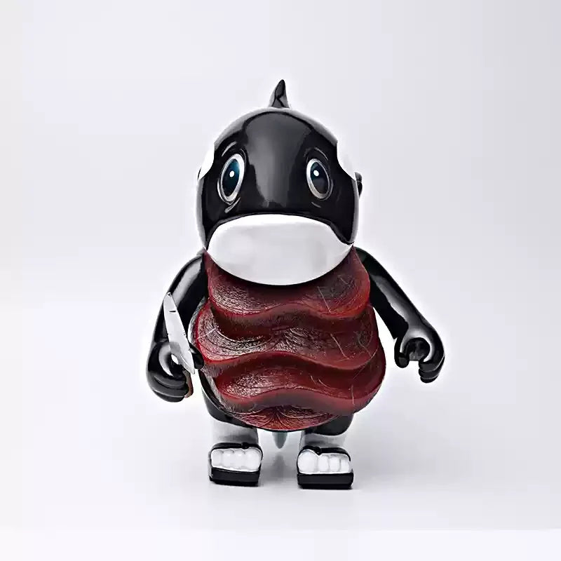 Bean Boss Aquatic Series - Collectible Tuna, Orca & Salmon Figures Cute Mini Whale Model Set, Japanese-Style Vinyl Art Toys
