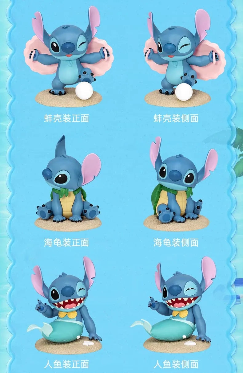 Official Lilo & Stitch Summer Series Blind Box - Beach Day Stitch Figures By Beast Kingdom Tropical Outfit Variants