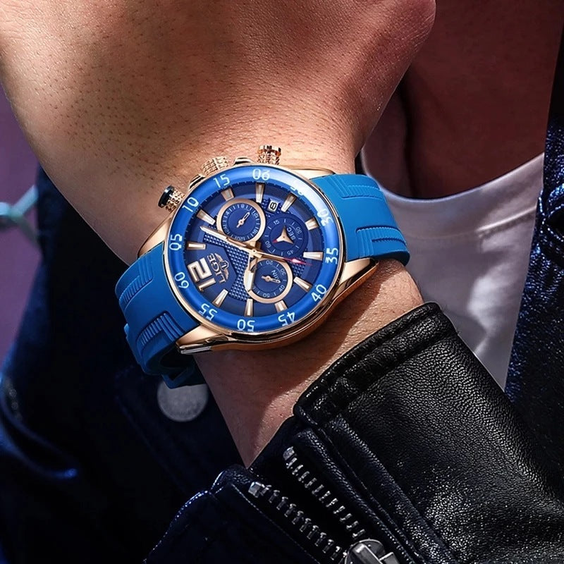 LIGE brand Quartz Men's Waterproof Watch Multi-function