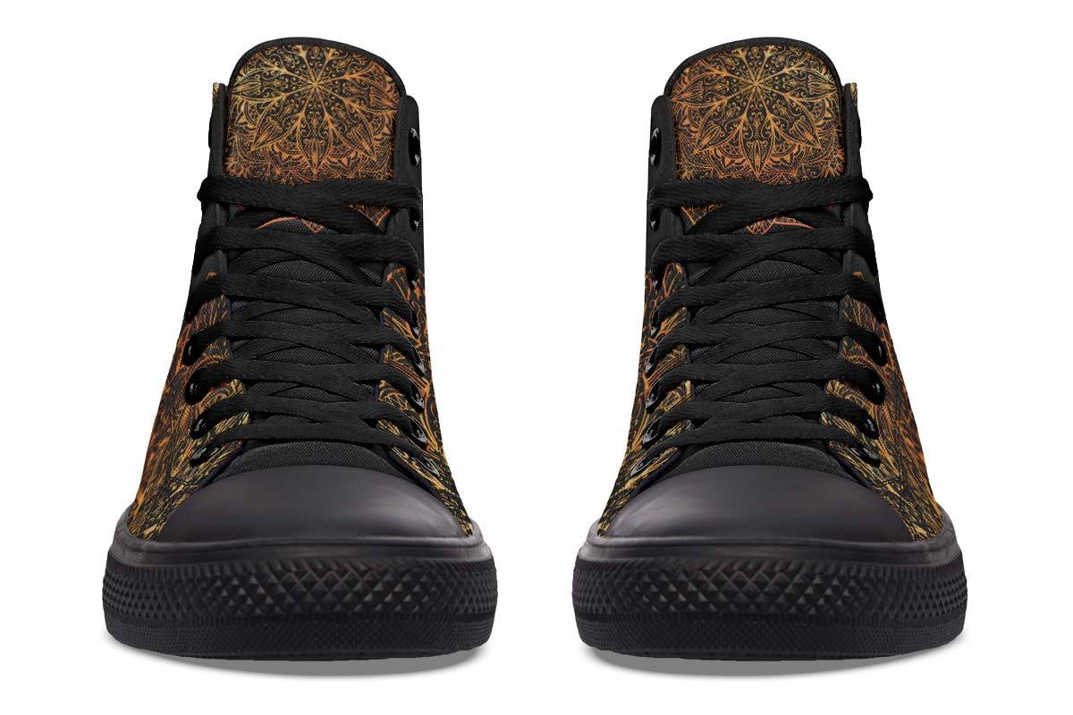 Color Printing High-top Canvas Shoes