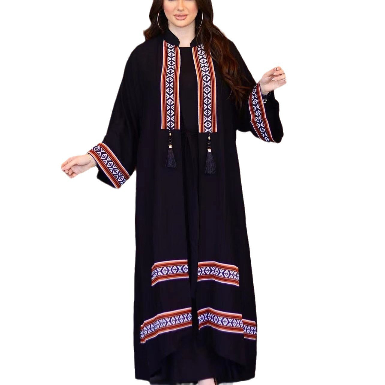 Decorative Ethnic Style Loose Casual Two-piece Suit Belted