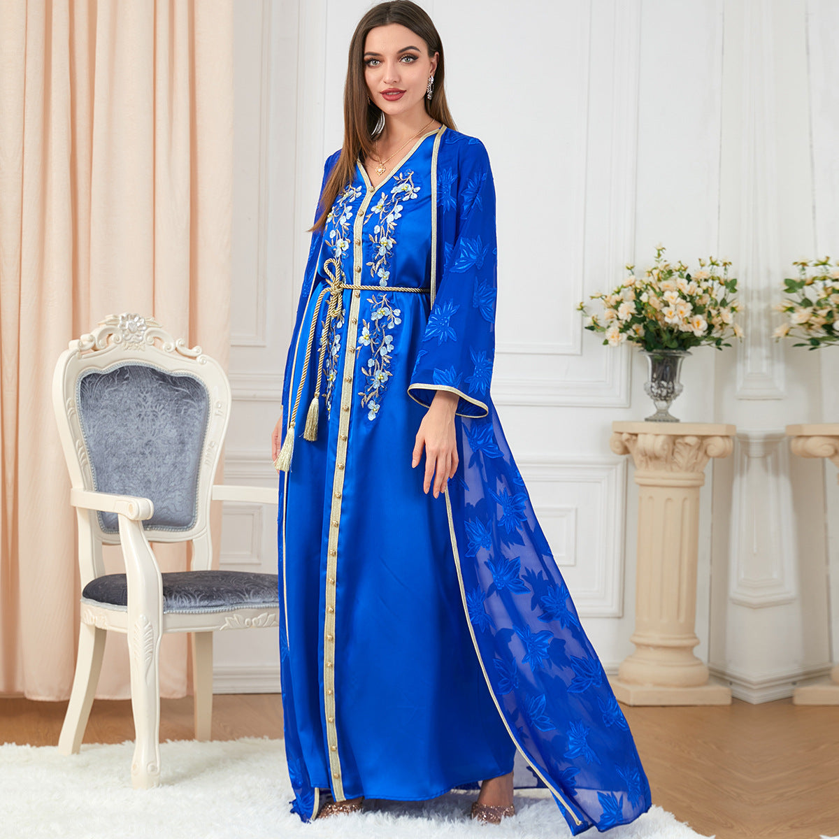Robes V-neck Suit Dress