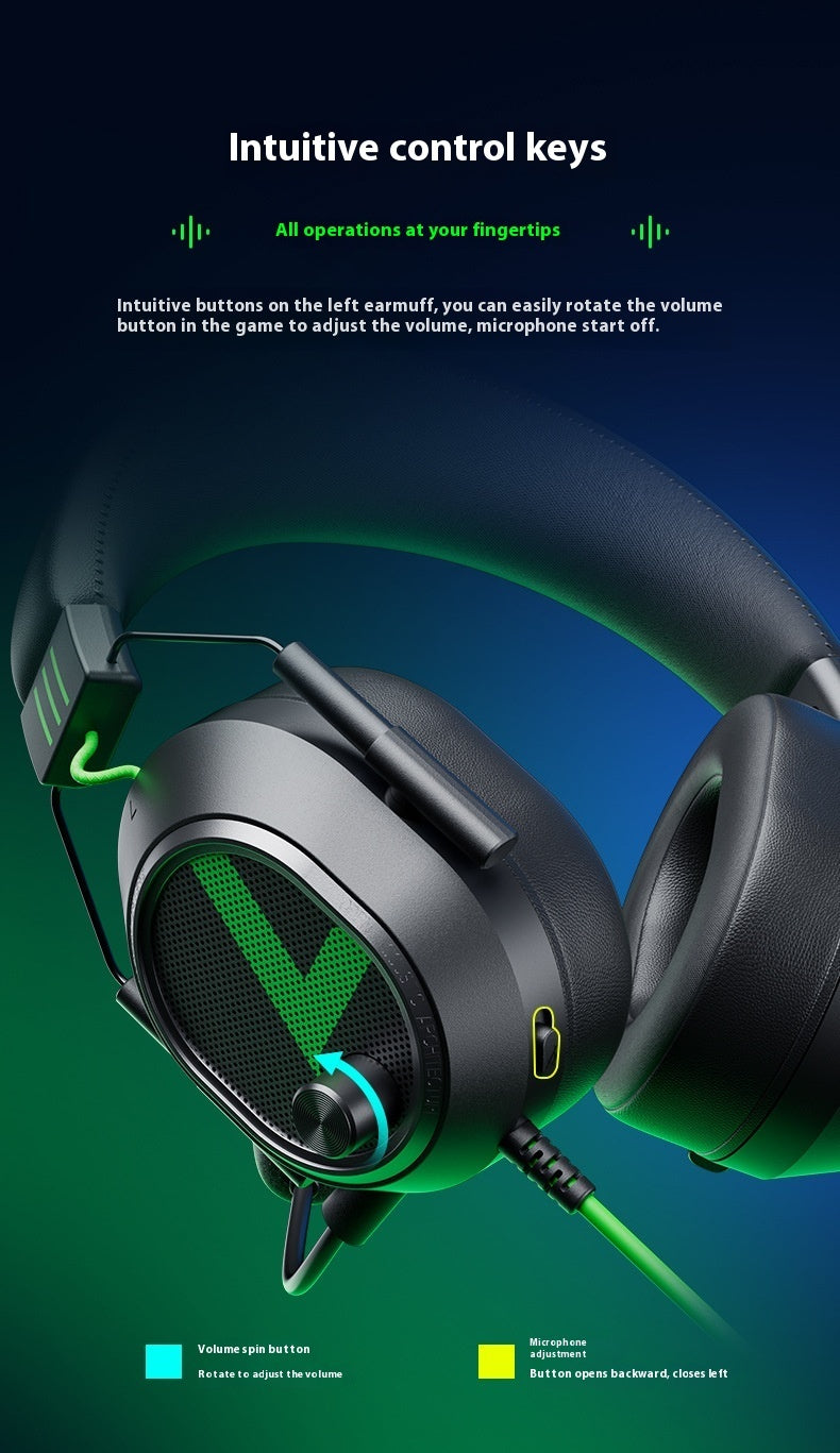 G810 Auditory Discrimination Wired Headset Wire Control Gaming Headset